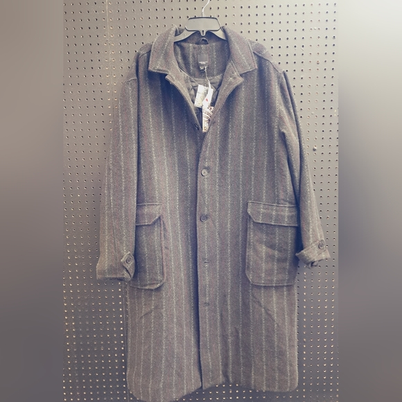 NWT! Honore Chalk Stripe Woven Coat - Picture 7 of 9